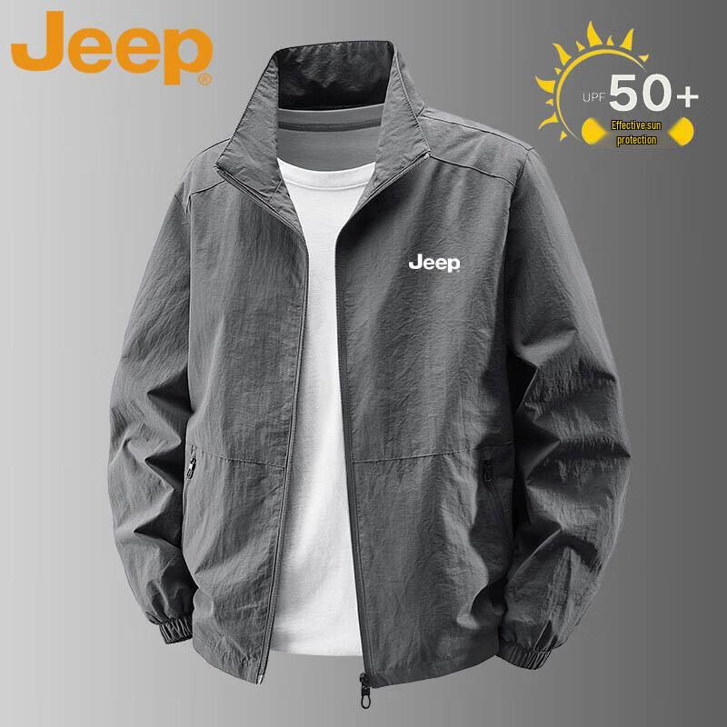 JEEP Men s Stand Collar UV Protection Jacket 4XL