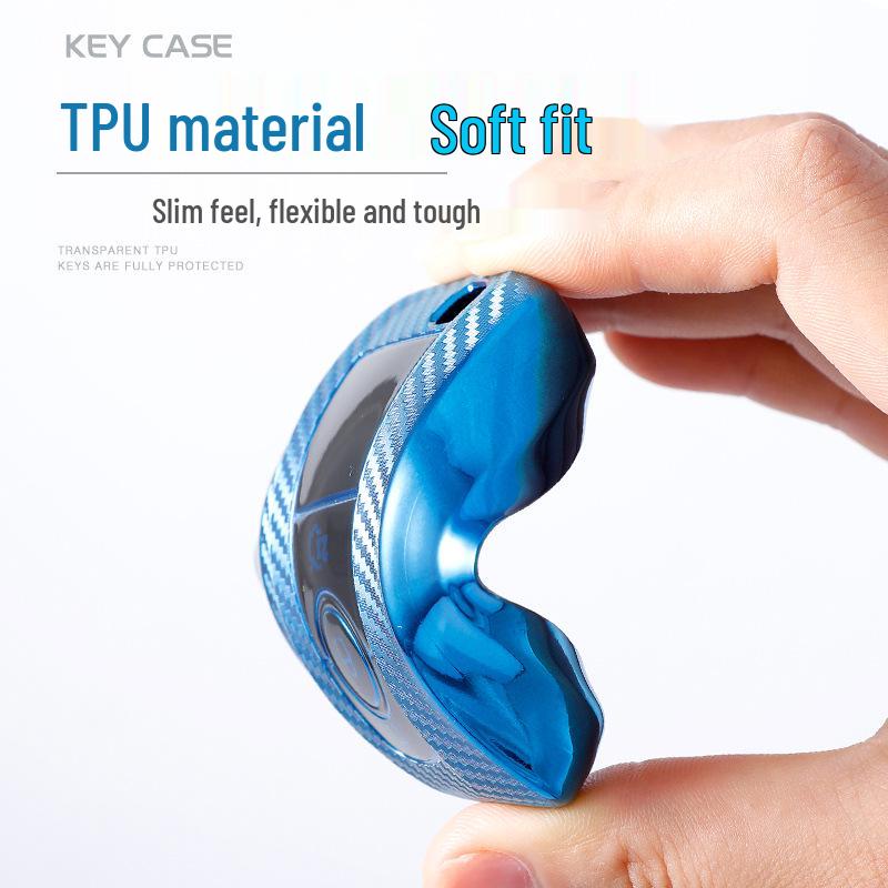 Carbon Fiber Pattern Key Cover for Ford Edge, Mondeo, Mustang Keys