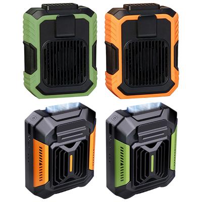 Outdoor Waist Mounted Fan Portable Power Bank Flashlight Wearable Personal Fan Hanging Neck Fan for Outdoor Works Hiking Camping