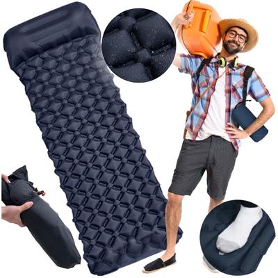 Single-person Tourist Inflatable Mattress with Built-in Pump for Tents