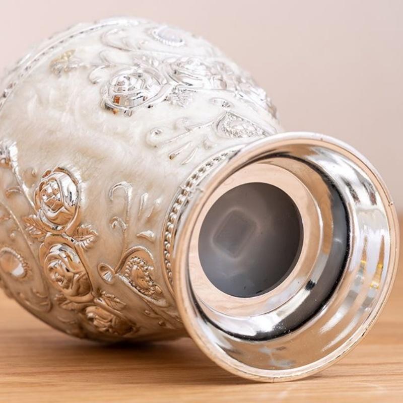 Automatic Push-type Creativity Toothpick Box Alloy Vase Shape Toothpick Holder Dresser Organizer Decoration Friend Unique Gift