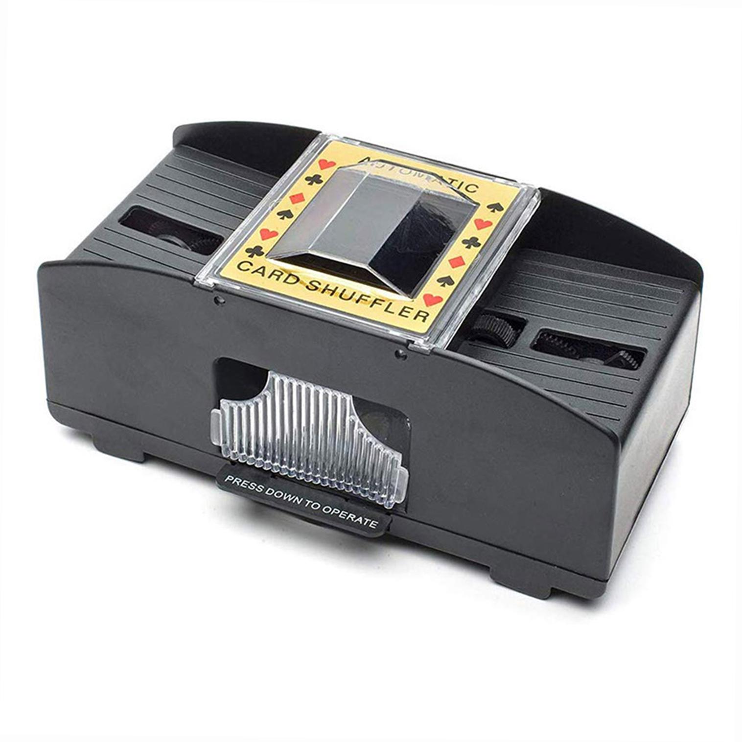 2 Decks Automatic Card Shuffler Automatic   Shuffler Mixer Games Poker Sorter Machine Dispenser for Travel Home Festivals Xmas Party Batte