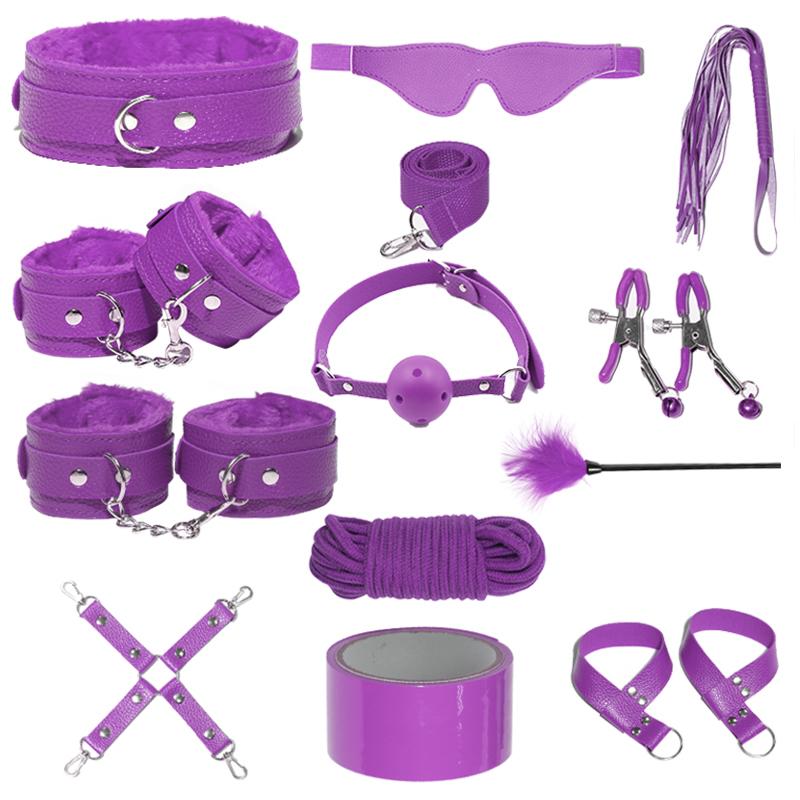 BDSM Sex Restraining Toys Set for Couples 10 Pcs Set  Bondageromance Kit Sex Straps Handcuffs and Restraints