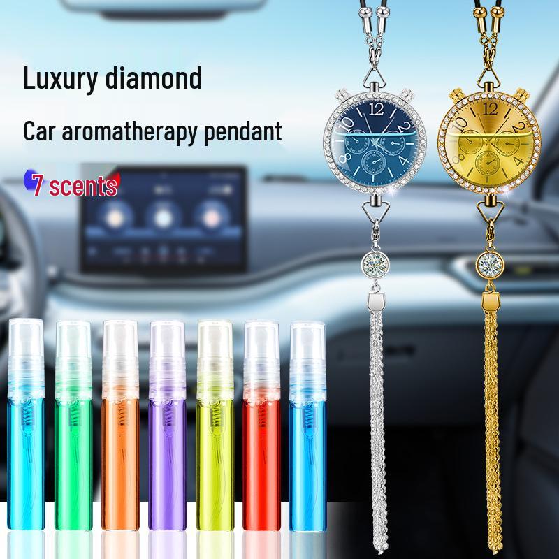 Hanging Car Air Freshener Pendant - Essential Oil Aromatherapy Deodorizer with Long-lasting Light Fragrance for Car Interior Decoration