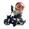 Motorcycle Dwarf Statue Resin Motorcycle Riding Gnome Decoration Indoor Outdoor Gnome Figurine for Yard Garden Room Tabletop Shelf