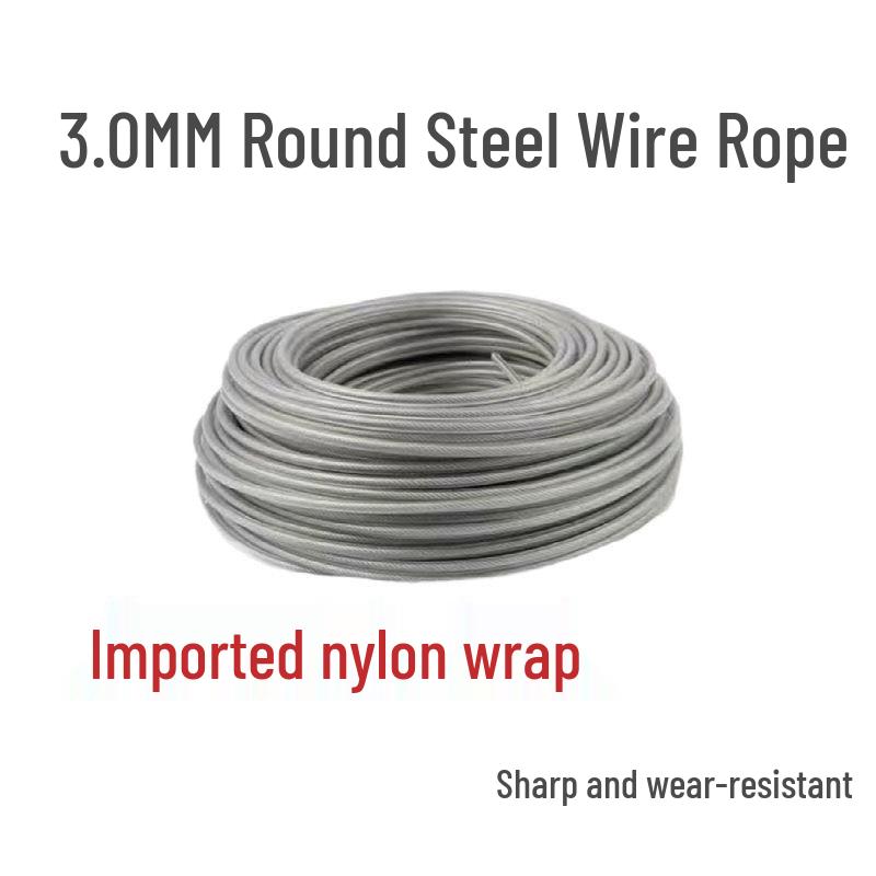 Steel Wire Braided Nylon Trimmer Line: Wear-Resistant, Sawtooth Weeding Rope for Mowing.