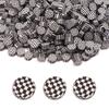 Perles en Argile Polymère Pied-de-poule - Accessoires de Bijoux DIY pour Bracelets & Colliers, 100 pcs