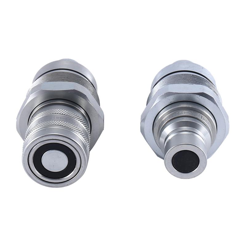 A16P-Male Female Flat Coupler Kits Hydraulic Quick Coupler For Bobcat Kubota Tractor Excavator Loader 7246802 7246799