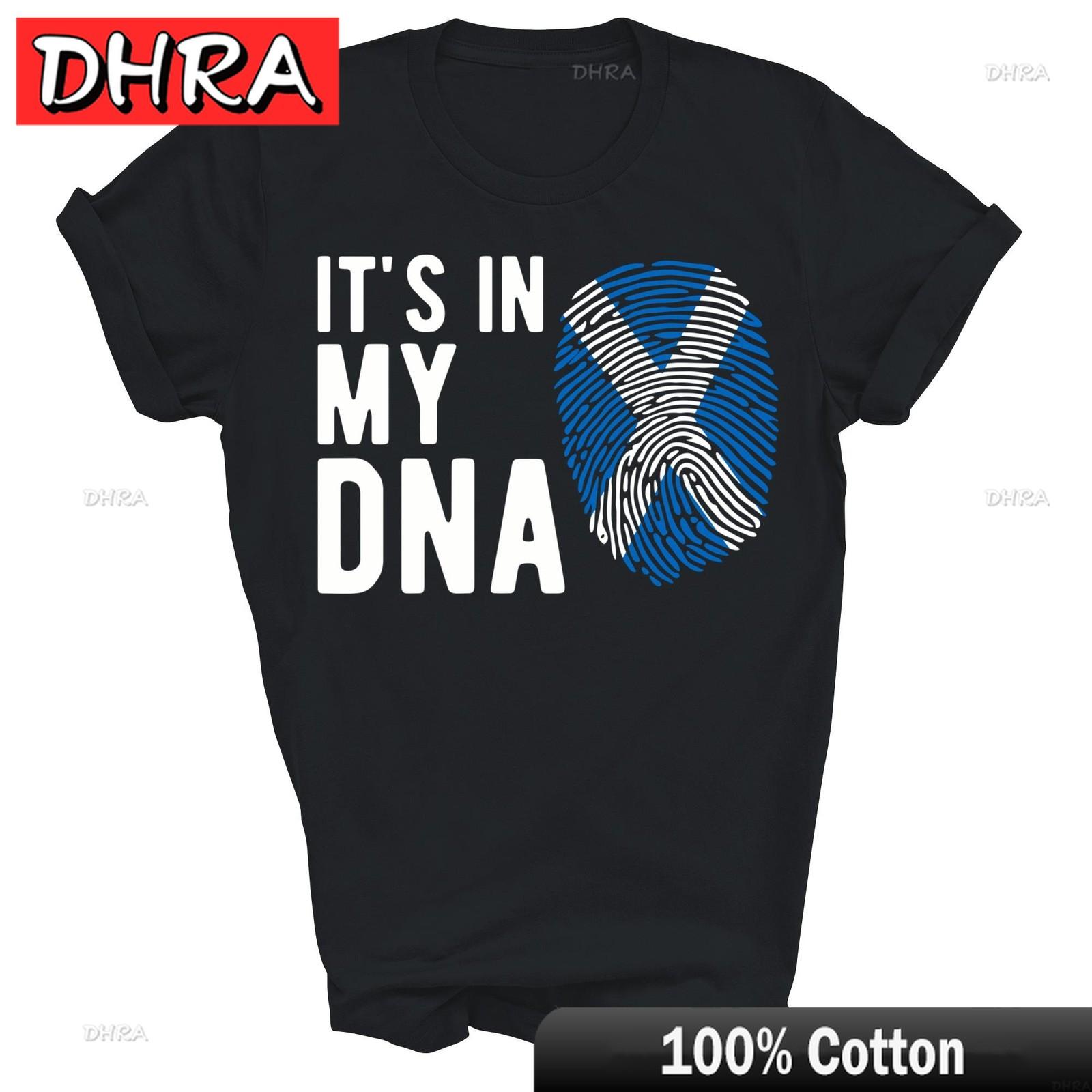 Its in My Dna Scotland Flag Scottish Unisex Shirt Gift Featuring Shirt Homme Gift for Boyfriend Stylish Casual Hip Hop 4XL