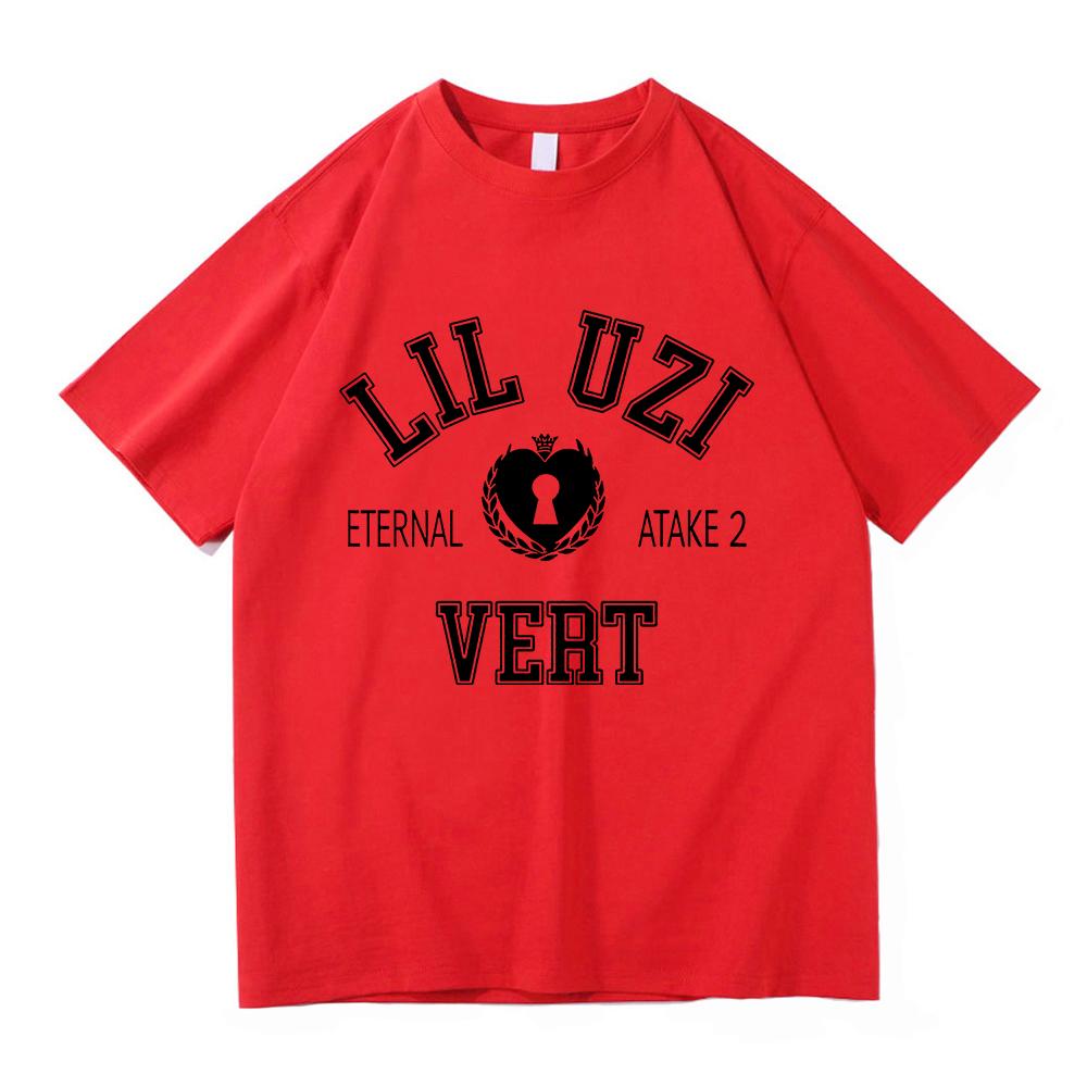 Lil Uzi Vert Eternal Atake 2 Футболка Мужская Харадзюку Графическая с Буквами Футболка Унисекс Высокое Качество Винтажная Песочная Хлопковая Футболка Топы S