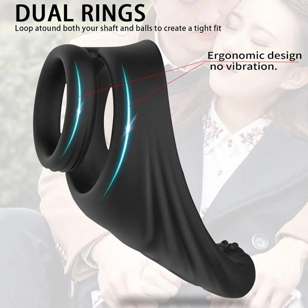 Penis Ring Silicone Semen Lock Ring Delay Ejaculation High Elasticity Time Lasting Cock Ring Sex Toys for Men Couples Adult 18+