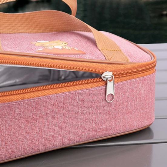 Tepelně izolovaná taška Design s dvojitou rukojetí Kuchyňské potřeby Oxford Hadřík Piknik Turistika Tepelně izolovaná taška na oběd Pohodlná