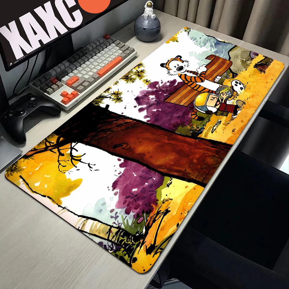 Comic CCalvin and HHobbes Mousepad Computer Laptop Gamer Pad PC Gaming Accessories Desk Mats