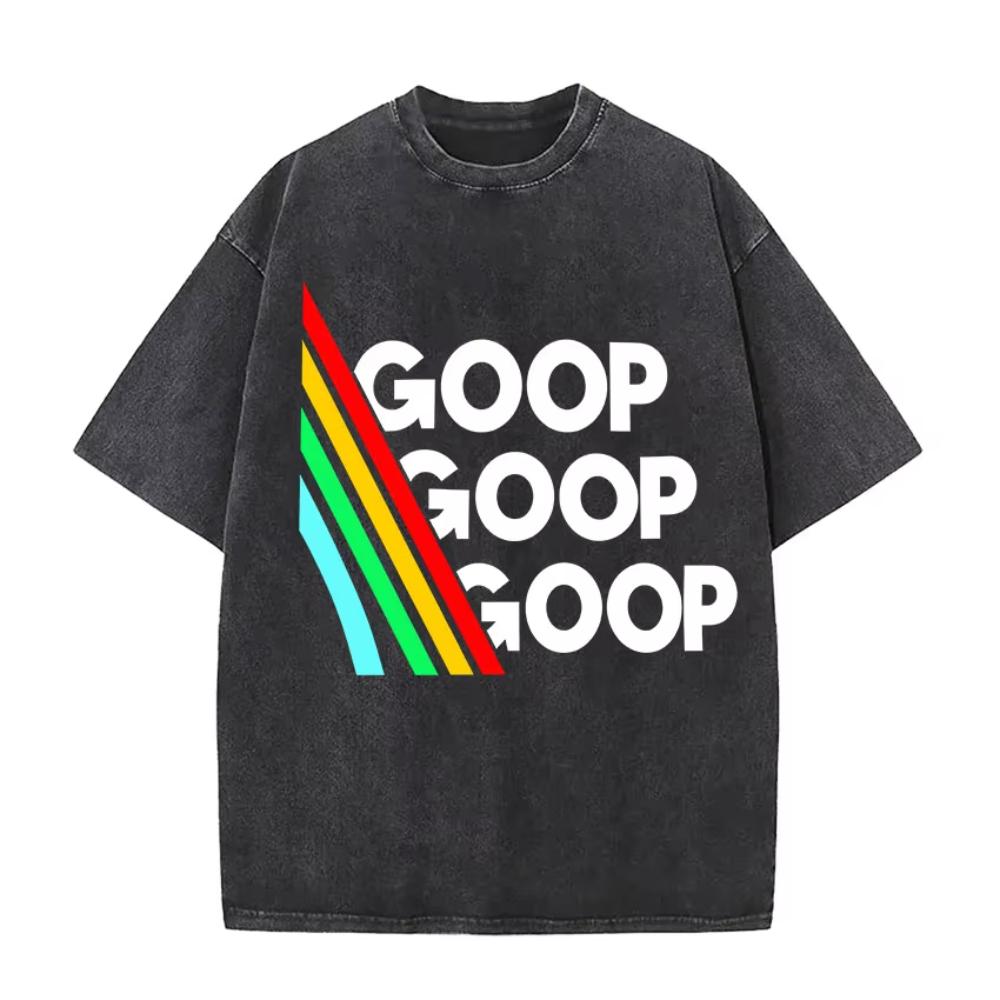 Funny Need Apricot for My Chicken Goop Goop Goop Print T Shirts Game Arc Raiders Oversized Men Women T-shirt Vintage Washed Tops S разноцветный