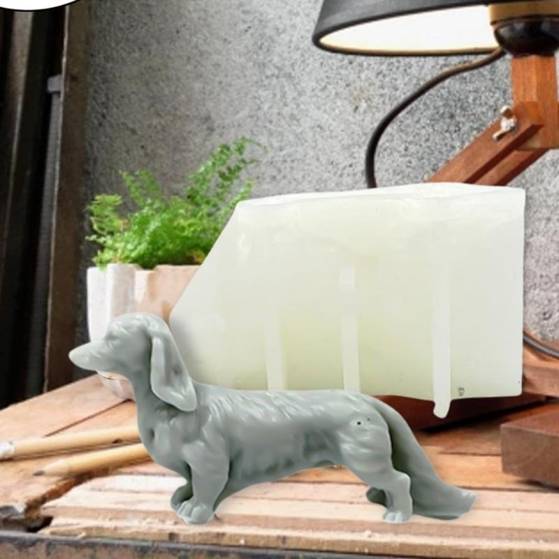 Dog Shaped Silicone Candle Molds Epoxy Resin Silicone Molds for Candle Soap Plaster Decorations, Plaster Silicone Molds