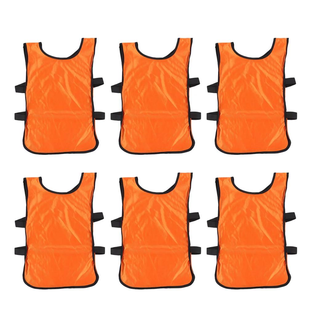 6 Stück Fußball-Trainingsweste Leichte Langlebige Fußballtrikot scrimmage Weste Sportteam Ausrüstung Trainingskleidung