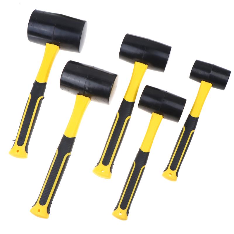 Black American Fiber Handle Rubber Hammer Elastic Hammer Ceramic Tile Floor Leather Hammer Installation Hammer