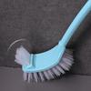 Plastic Toilet Brush Holder Set Bathroom Cleaning Kit Cleaner Curved Toilet Cleaning Brushes Househo
