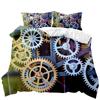 Mechanical Gear Duvet Cover Set Steampunk Style Bedding Set Clocks Polyester Comforter Cover Men Mechanical Device Bedclothes