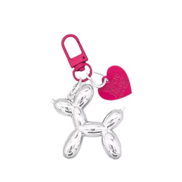 Stylish Heart Balloon Dog Keychain Bag Charm - DIY Personality Pendant