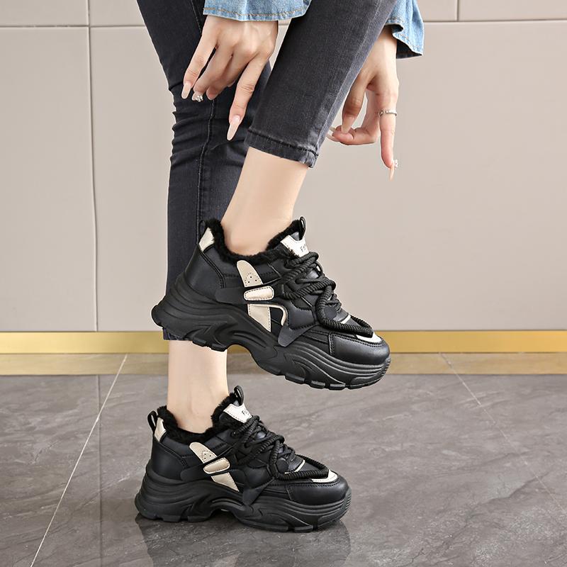 Kitchen Shoes New Chef Platform Dad Shoes Black Soft-soled Sneakers