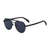 JYL TS Men's Retro Double-Bridge Square - Metal-Temple Sun Shades CY-98371