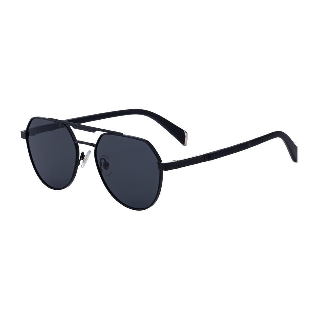 JYL TS Men's Retro Double-Bridge Square - Metal-Temple Sun Shades CY-98371