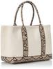 [Cache Cache] Partition Canvas Tote with Shoulder Strap, Large, 01-00-78391, Women's, PYSN, Size F