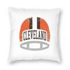 Cleveland Retro Helmet White Square Pillowcase Polyester Linen Velvet Pattern Zip Decor Pillow Case Home Cushion Cover