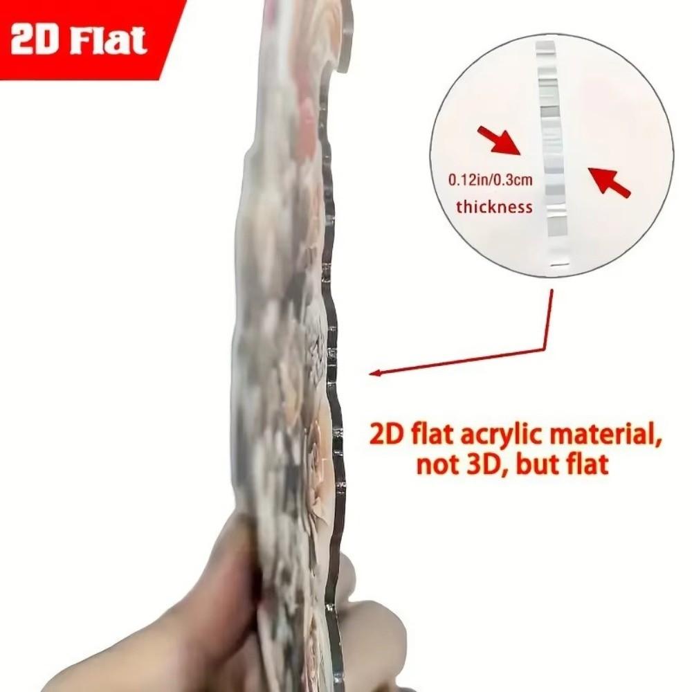 2D Acryl Weihnachtsmann Schlitten Figur Verträumte Festliche Boho Weihnachtsornamente für Weihnachten