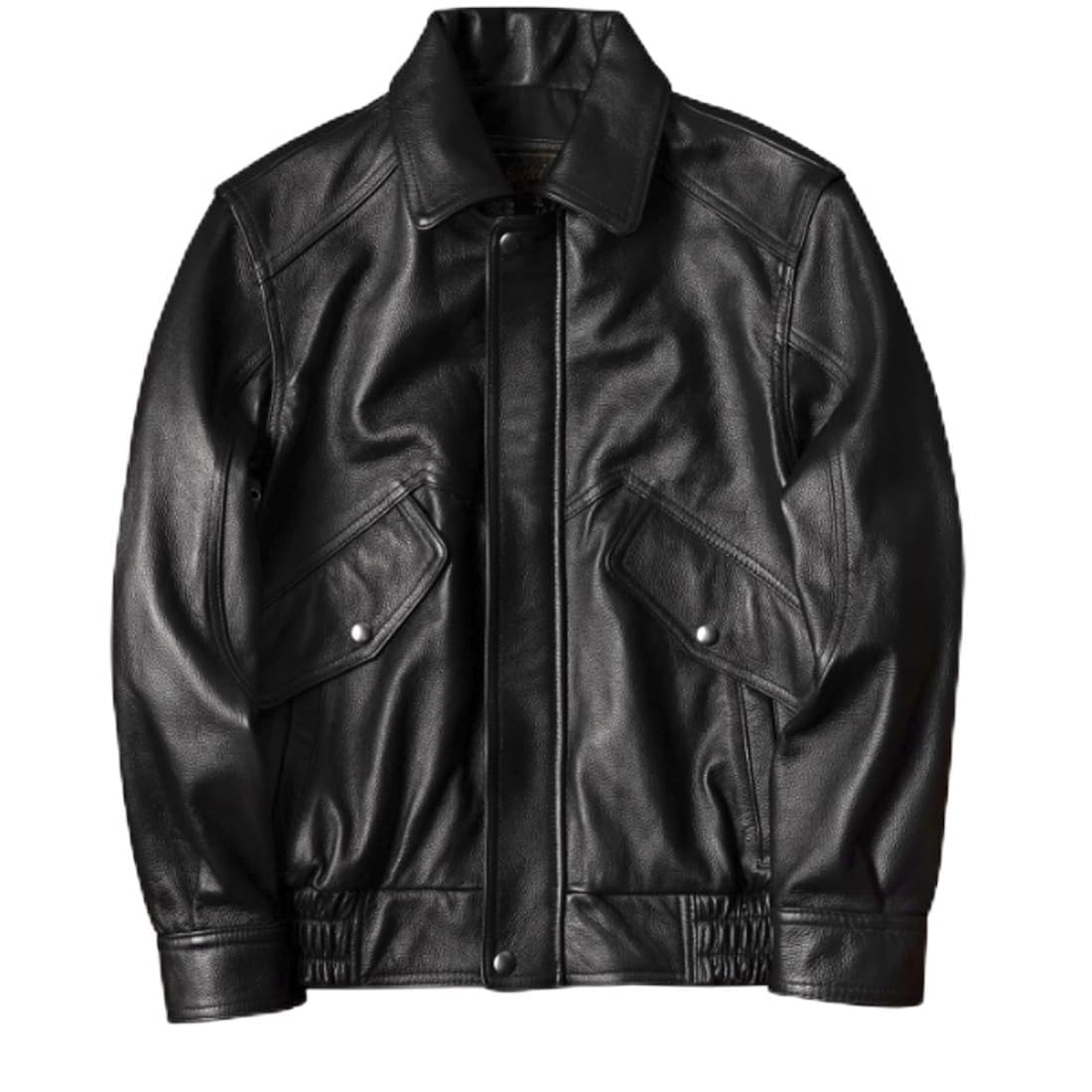 Genuine Leather Leather Cowhide Leather Leather Leather Cold Weather Cowhide [NBLL] Blouson, Men s Jacket, Rider s Jacket, Jacket, Coat, Blouson, чёрный