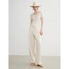 ELLE Women's High-Waist Wide-Leg Trousers