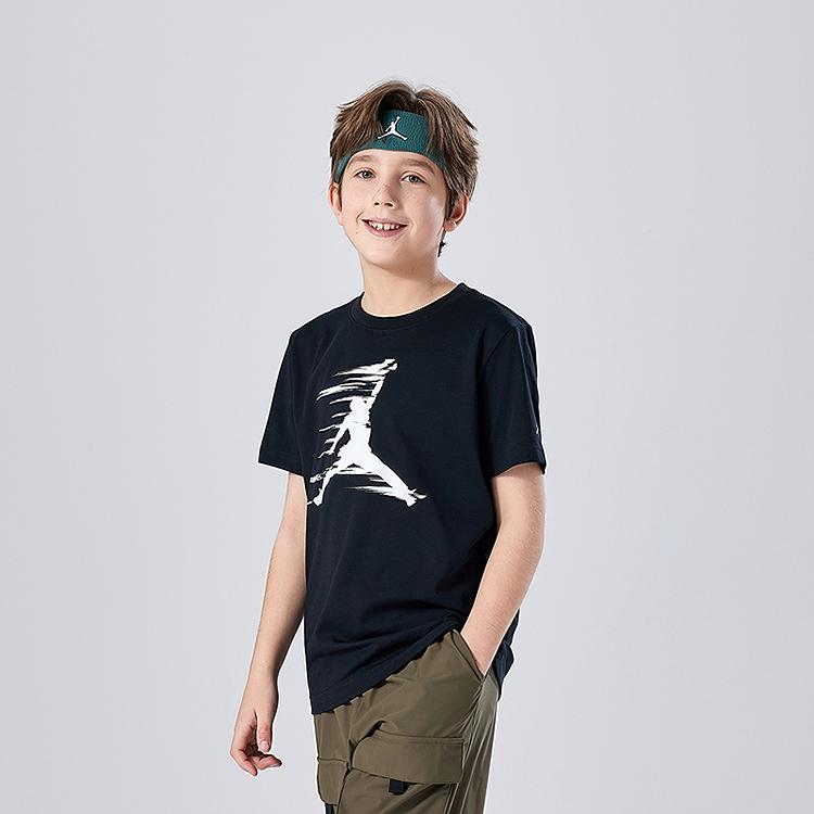Jordan T-Shirt Phantom Comfortable Short Sleeve Kids tops Black JD2432115