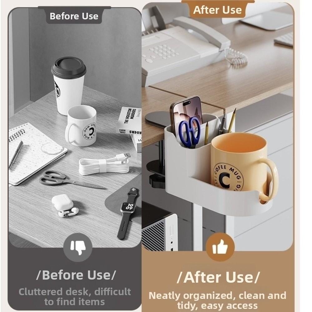 Mountable Side Desk Organizer Space-Saving Desk Mount Organizer Under Desk Storage  Home Office