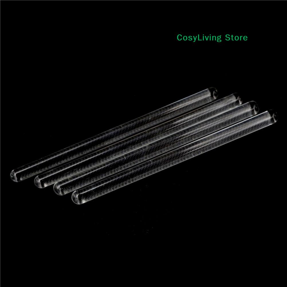 4Pcs Glass Stirring Rod Lab Use Stir Glass Stirring Rod Glass Laboratory Tool 6*100mm