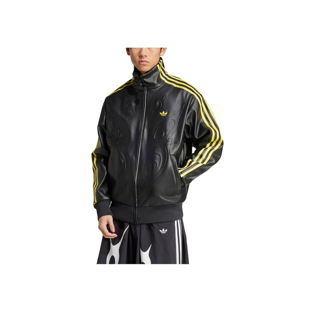 Adidas Originals X Offgod Collaboration Fashion Comfortable Versatile Jacket Unisex Jacket Black KA2281