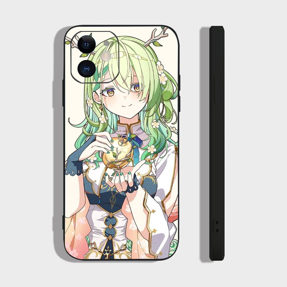 

Animation H-Hololive Fauna Phone Case For IPhone 17 Air 16 15 14 13 Pro Max 11 12 Black Silicone Cover IPHONE 16