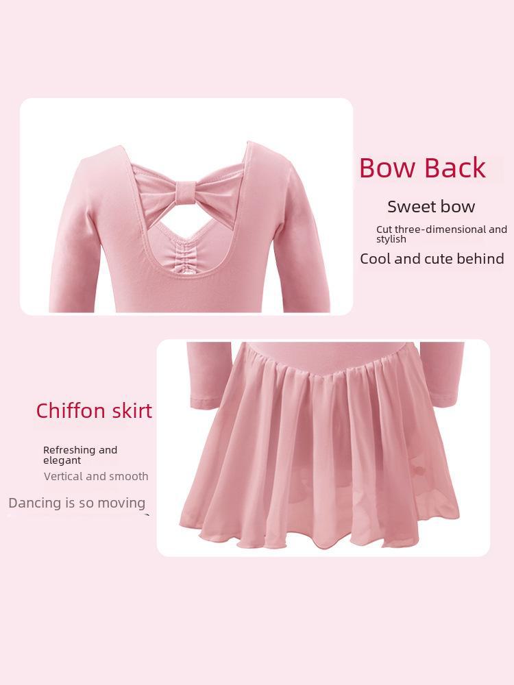 Girls' Long Sleeve Ballet Dance Jumpsuit - Autumn Chinese Dance Costume