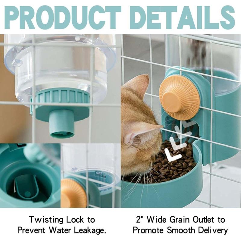 Feeder for Cage Pet Feeder Plastic Safe Healthy Durable for Cat Dry for Kitty Rabbit Puppy