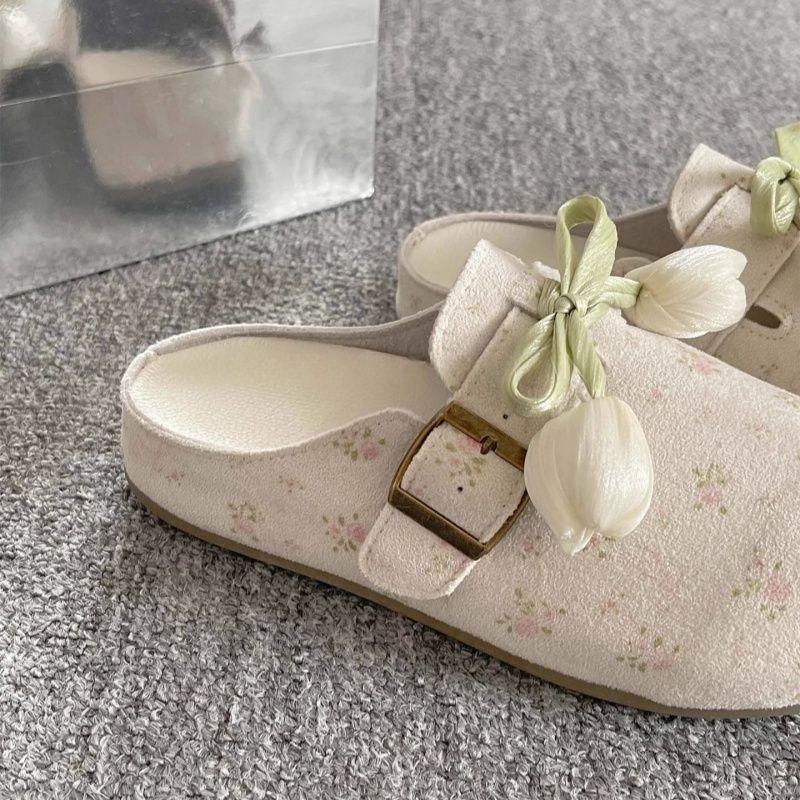 Women's new summer with skirt bag head half slippers women's casual shoes