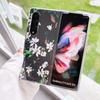 Woman Cute Colorful Flower Phone Case For Samsung Galaxy Z Fold 3 5g Clear Hard Pc Cover For Z Fold3