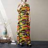 Women's V-Neck Floral Skinny Literary Vintage Vacation Long Dresses