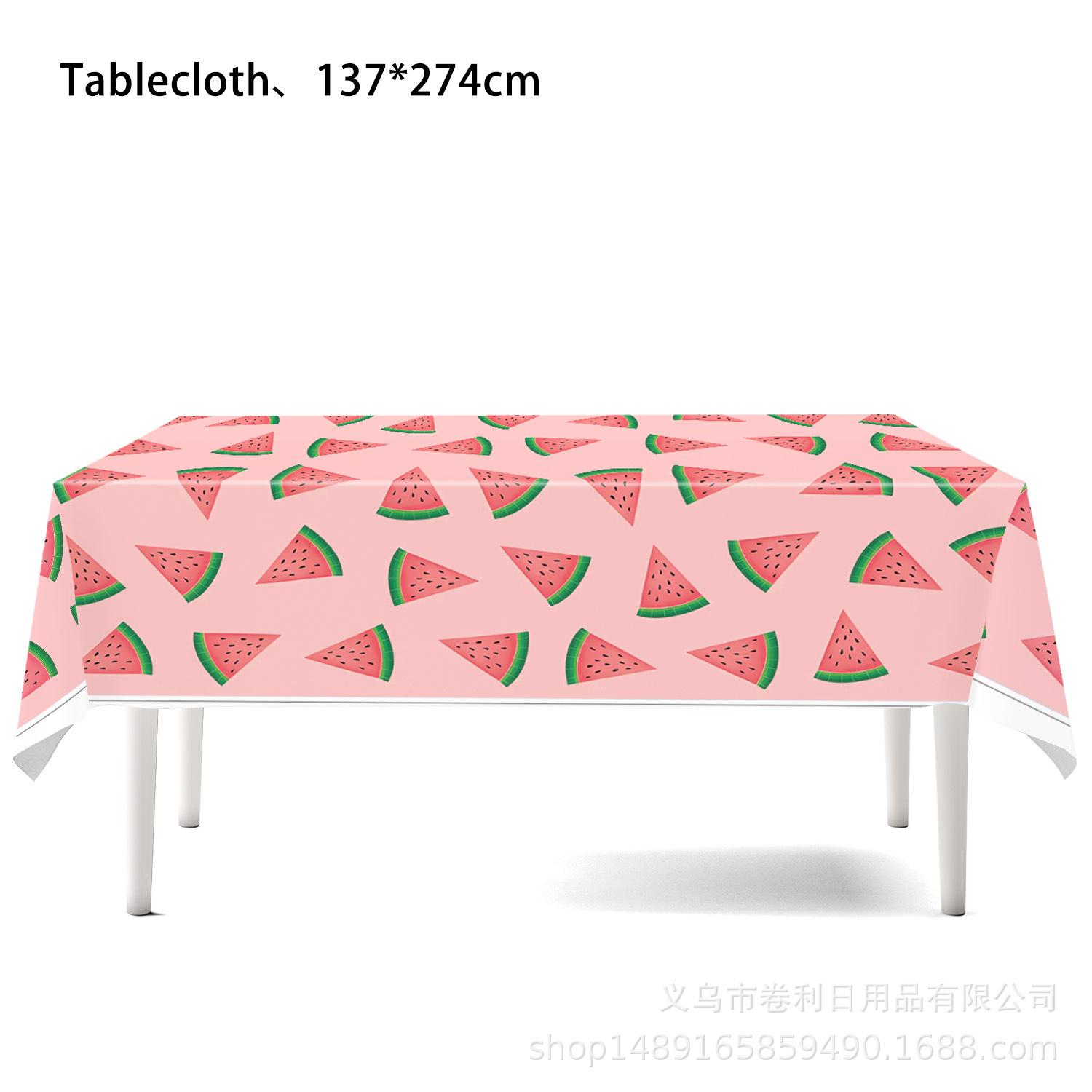 

Themed Party Supplies Birthday Decoration Summer Ice Cream Watermelon Donuts Tablecloth Children S Birthday Tablecloth Watermelon tablecloth 1pcs