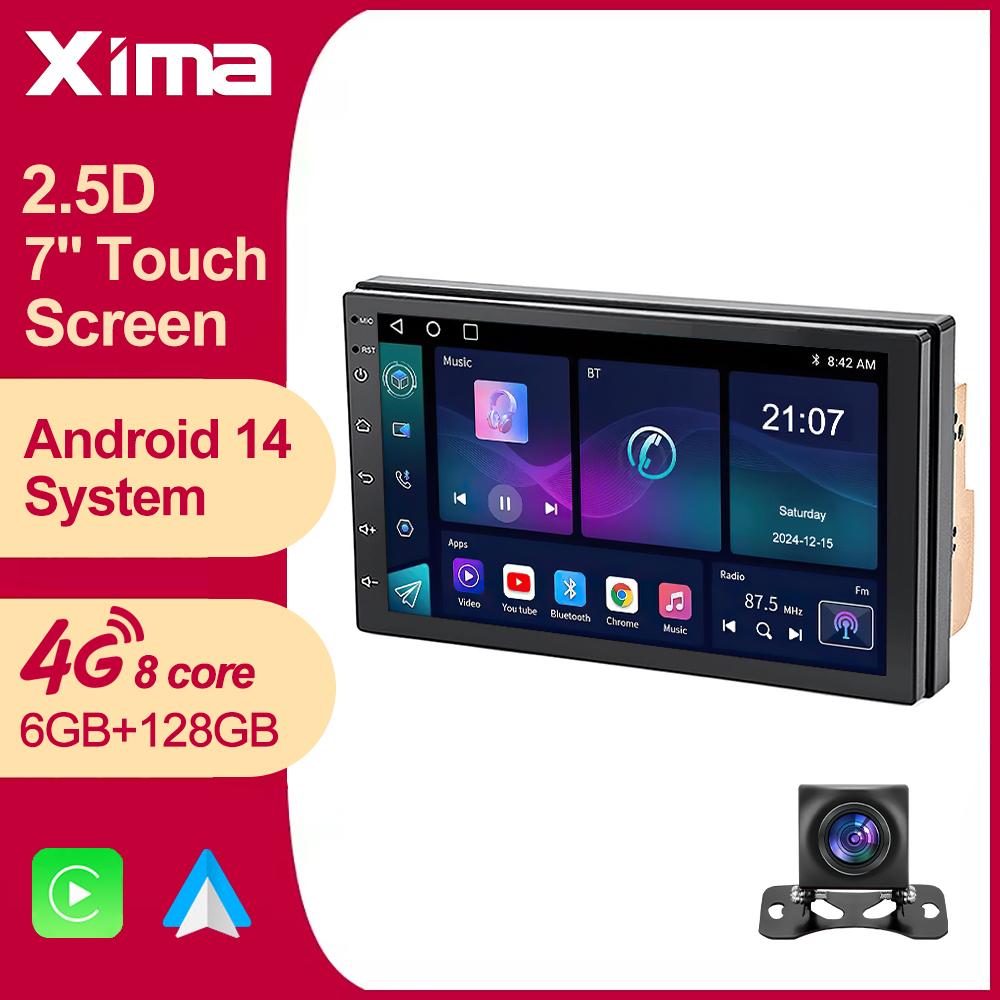 

XIMA Pro 8Core 4G 5G 7 Автомобильное радио Мультимедиа 2 din Android 14 Auto Carplay GPS Авторадио для Volkswagen Nissan Hyundai Toyota