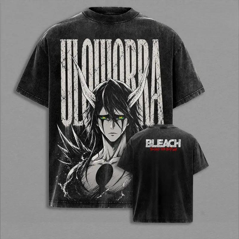 Grimmjow Jaegerjaques BLEACH Anime Clothing Men Women T-shirts Short Sleeve Washed T Shirt Cotton Tshirt Harajuku Unisex Tops
