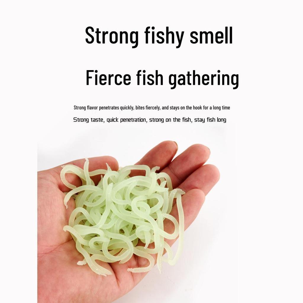 Red Worm Imitation Fish Bait - Soft, Fishy Scented Lure for Fishing