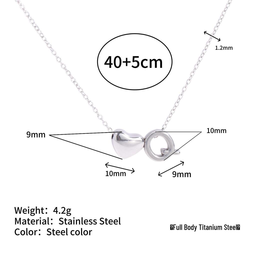 Herz Anhänger Halskette: 18K vergoldeter Edelstahl mit 26 englischen Buchstaben.