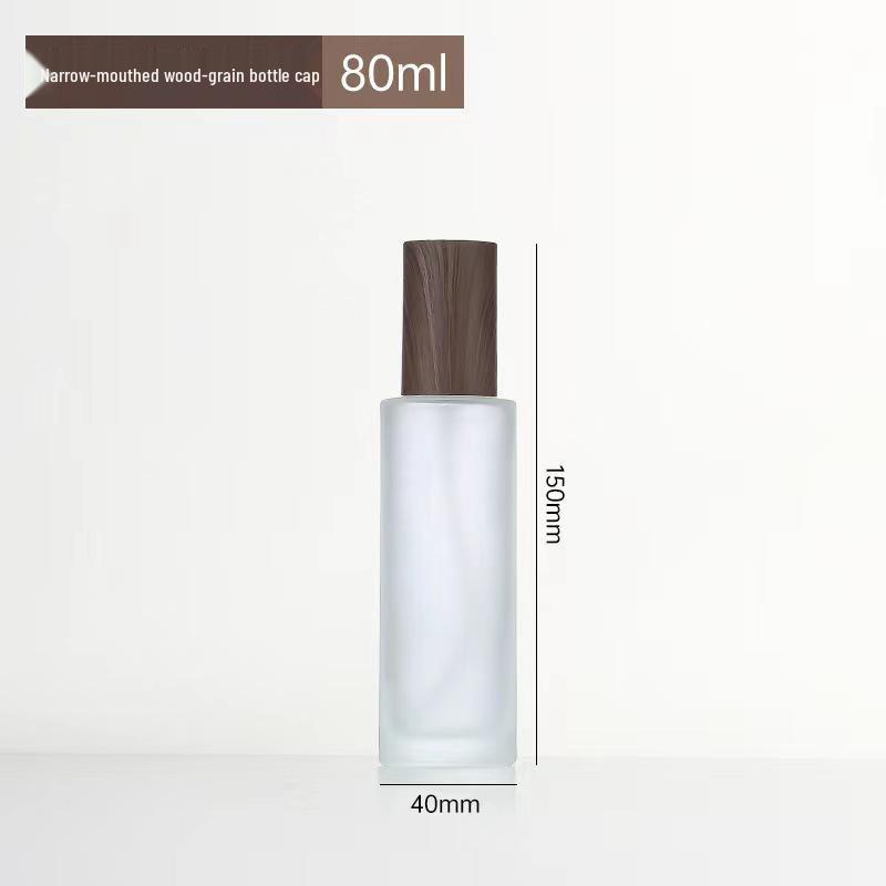 Tarro de Crema Cremosa Esmerilado con Veta de Madera - Botella Cosmética Sellada para Contorno de Ojos y Crema Facial Oscura Recargable