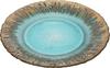 Vetro Felice Medium Plate, Turquoise and Gold, 21.5cm, "Happy Glass Flash" Design, 349122P
