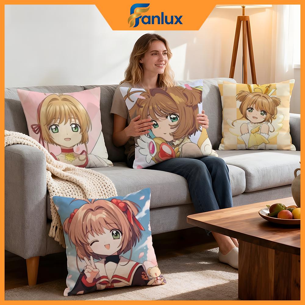 Anime Cardcaptor Sakura Cushion Cover Pcs Decorative Covers Soft Cushion Case for Sofa Couch Decor X X Pillowcases